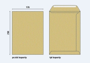 Koperta brązowa B-5 NK (klejona na mokro)