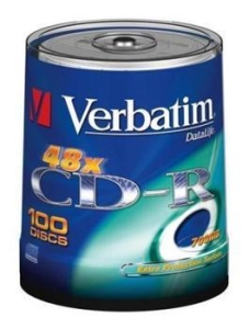 Płyta CD-R VERBATIM 700 MB DL Cake 100 sztuk.