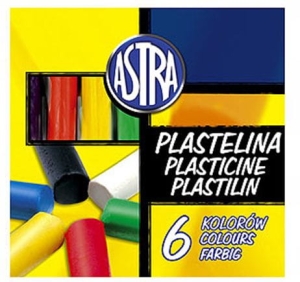 Plastelina ASTRA opakowanie 6 sztuk.