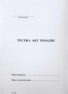 Teczka Akt Pojazdu A-4 z gumką KS-10a