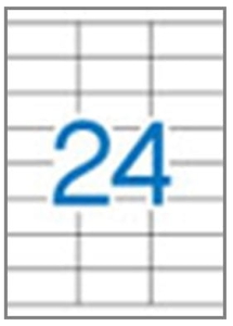 Naklejka APLI 70x35 mm biała (24)