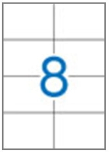 Naklejka APLI 105x74 mm. biała (8)