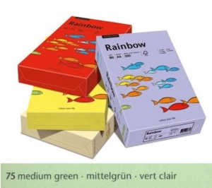 Papier ksero A-4 RAINBOW 160 g/m2 (75) przy.zieleń
