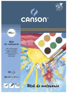 Blok do malowania A-3 CANSON 25 kartek 120 g/m2