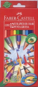 Kredki ołówkowe FABER CASTELL trójkątne 12 szt.ECO