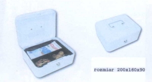 Kasetka na pieniądze 200x160x90 mm.