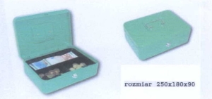 Kasetka na pieniądze 250x180x90 mm.