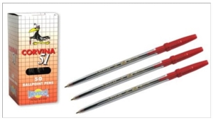 Długopis CORVINA czerwony.