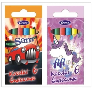 Kredki woskowe FIORELLO/ GRAND 6 sztuk.