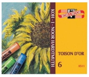 Kredki pastele KOH-I-NOOR Toison suche  6 sztuk.