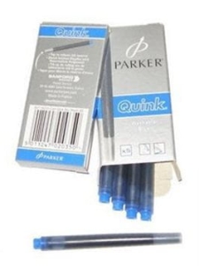 Naboje do pióra PARKER Z11, zmywalne, niebieskie.