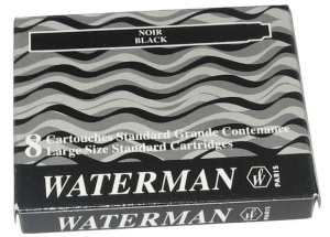 Naboje do pióra WATERMAN czarne (8 sztuk)