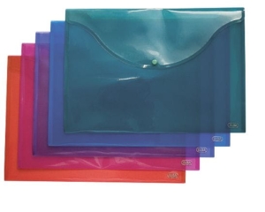 Teczka kopertowa plastikowa A-4.