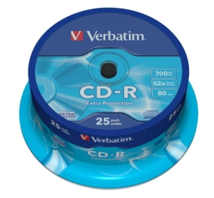 Płyta CD-R VERBATIM 700 MB DL Cake 25 sztuk Extra