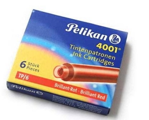 Naboje do pióra PELIKAN TP/6 brązowe
