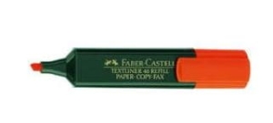 Zakreślacz FABER CASTELL pomarańczowy.