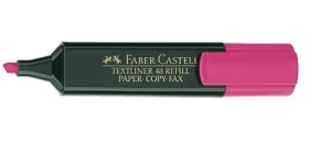 Zakreślacz FABER CASTELL różowy.