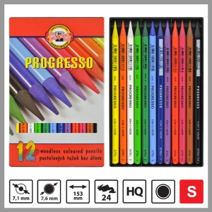 Kredki PROGRESSO KOH-I-NOOR 12 sztuk 8756