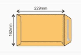 Koperta brązowa C-5 HK samoprzylepna (z paskiem).