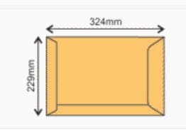 Koperta brązowa C-4 NK (klejona na mokro)