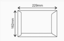Koperta biała C-5 NK (klejona na mokro)
