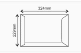 Koperta biała C-4 NK (klejona na mokro)
