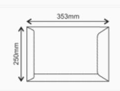 Koperta biała B-4 NK (klejona na mokro)
