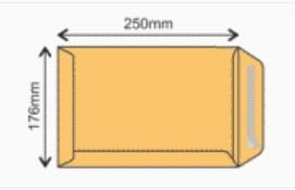 Koperta brązowa B-5 HK samoprzylepna (z paskiem).