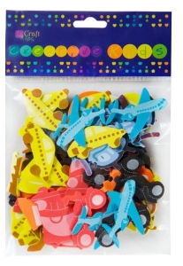 Ozdoba - Naklejki z pianki transport KSPI-063