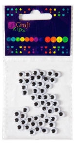 Ozdoba - Ruchome oczy KSOC-003, 6 mm, 50 sztuk