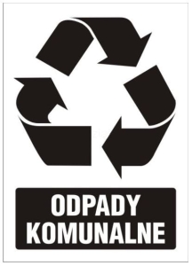 Naklejka informacyjna - "Odpady Komunalne"
