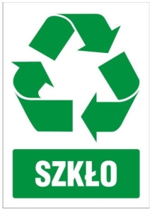 Naklejka informacyjna - "Szkło"