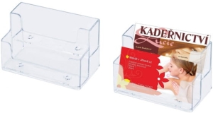 Stojak plastikowy na wizytówki podwójny MPM