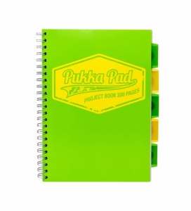 Kołonotatnik PUKKA A-4 200 stron kratka 7079 neon