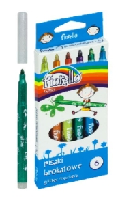Pisaki brokatowe FIORELLO GR-118 6 kolorów