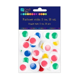 Ozdoba - Ruchome oczy KSOC-021 kolorowe, 2 cm