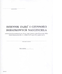 I/42 Dziennik zajęć i czynności dodatkowych