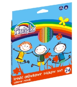 Kredki ołówkowe FIORELLO trójkatne Super Soft 24