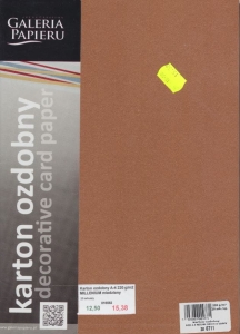 Karton ozdobny A-4 220 g/m2 MILLENIUM miedziany