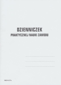 MEN-5 I/27a Dzienniczek praktycznej nauki zawodu