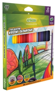 Kredki ołówkowe CRICCO trójkątne 48 kolorów