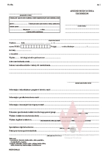 I/44a/2 Arkusz ocen ucznia technikum dla młodzieży