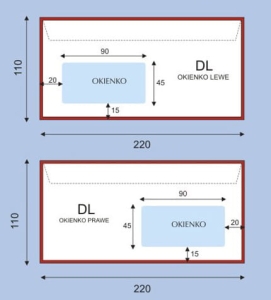 Koperta samoprzylepna DL SK z okienkiem.