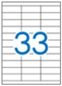 Naklejka LAMBDA 70x25,4 mm. biała (33)