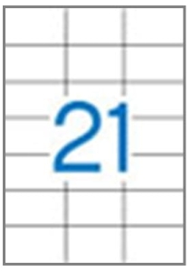 Naklejka LAMBDA 70x42,3 mm. biała (21)