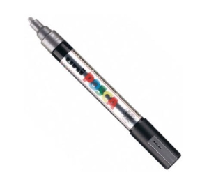 Pisak UNI POSCA PC-5M permanentny, okrągły srebrny