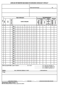RWG-3/7b/s Arkusz wyników badania w kierunku
