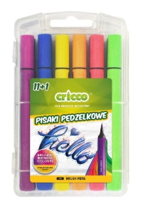 Pisaki CRICCO 11+1 kolor z końcówką pędzelkową
