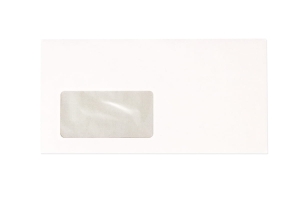 Koperta biała DL NK z okienkiem (klejona na mokro)