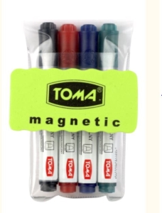 Komplet TOMA 4 pisaki TO-266 suchościeralne+gąbka